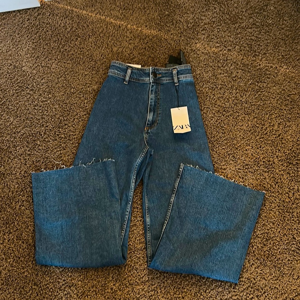 NEW!! ZARA marine straight jeans